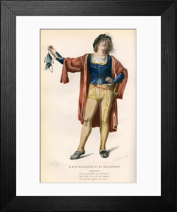 Framed Print : French Theatre -- Messieurs de Mallepaye et de Baillevant Framed Print : French Theatre -- Messieurs de Mallepaye et de Baillevant