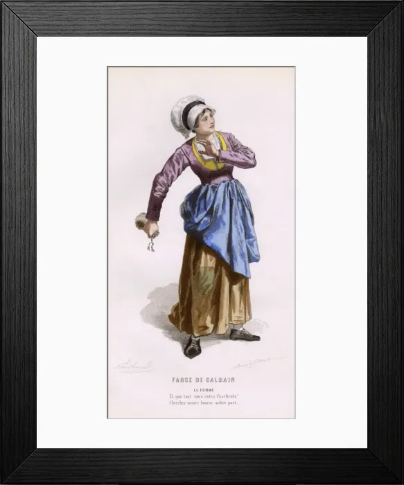 Framed Print : French Theatre -- Farce de Calbain Framed Print : French Theatre -- Farce de Calbain