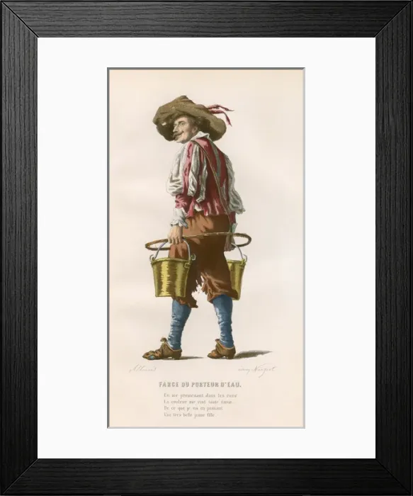 Framed Print : French Theatre -- Farce du Porteur d Eau Framed Print : French Theatre -- Farce du Porteur d Eau