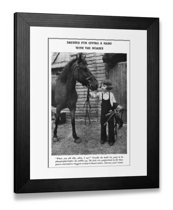 Framed Print : Young stable hand, circa 1941 Framed Print : Young stable hand, circa 1941