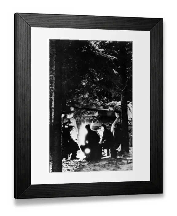 Framed Print : German Ardennes encampment Framed Print : German Ardennes encampment