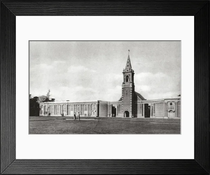 Framed Print : Assembly Hall and Chapel Tower at Russell School, Addington Framed Print : Assembly Hall and Chapel Tower at Russell School, Addington