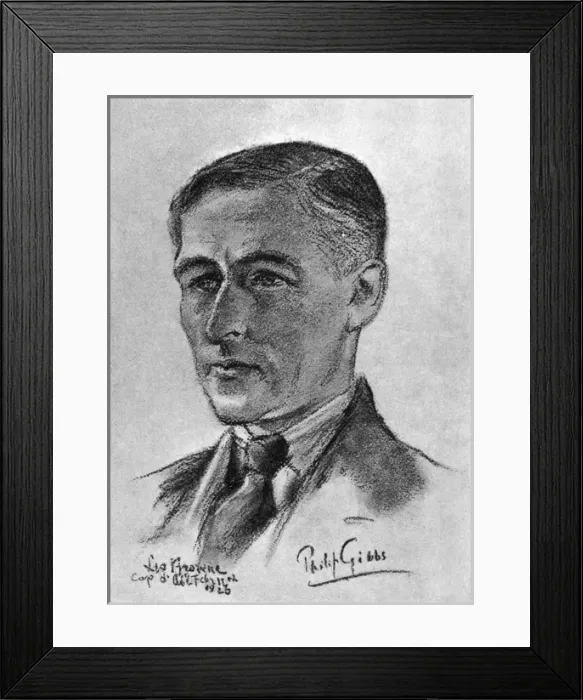 Framed Print : Sir Philip Gibbs, English journalist and writer Framed Print : Sir Philip Gibbs, English journalist and writer
