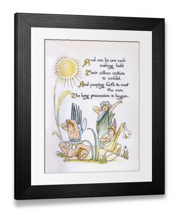 Framed Print : The flowers awake