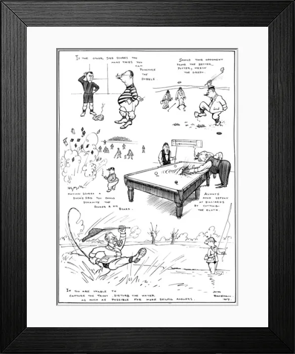 Framed Print : The Huns in Sport by H. M. Bateman, WW1 Framed Print : The Huns in Sport by H. M. Bateman, WW1