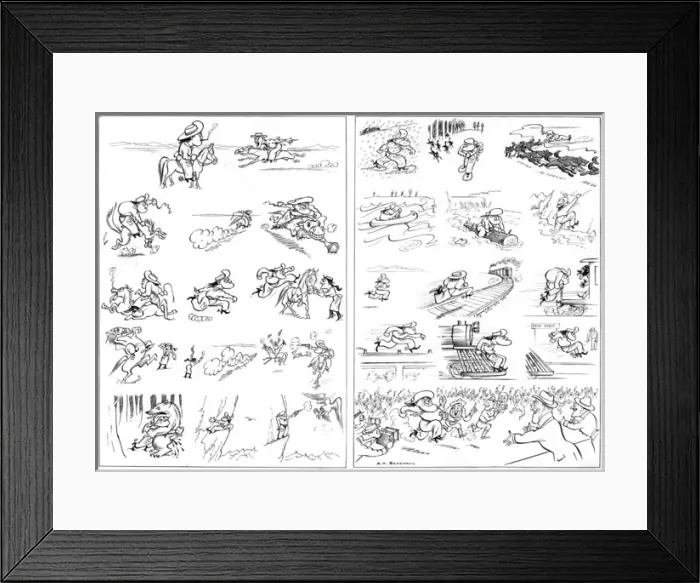 Framed Print : How Big Bill Answered the Call by H. M. Bateman, WW1 Framed Print : How Big Bill Answered the Call by H. M. Bateman, WW1