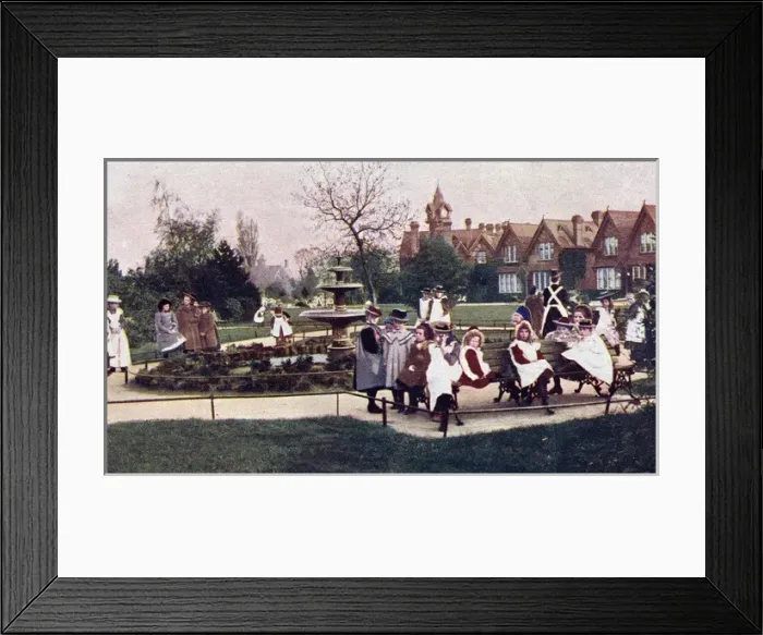Framed Print : Barnardos Girls Village Home, Barkingside - Ornamental Gar Framed Print : Barnardos Girls Village Home, Barkingside - Ornamental Gar