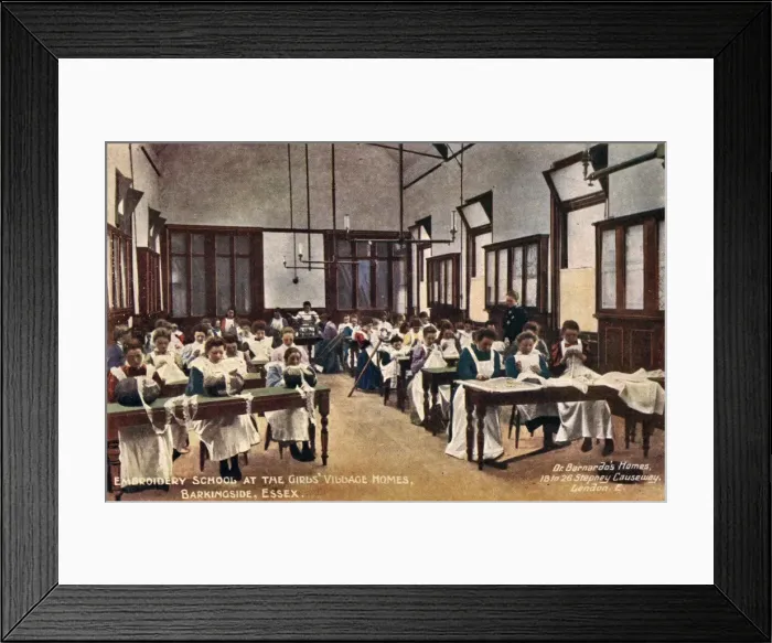 Framed Print : Barnardos Girls Village Home, Barkingside - Embroidery Sch Framed Print : Barnardos Girls Village Home, Barkingside - Embroidery Sch