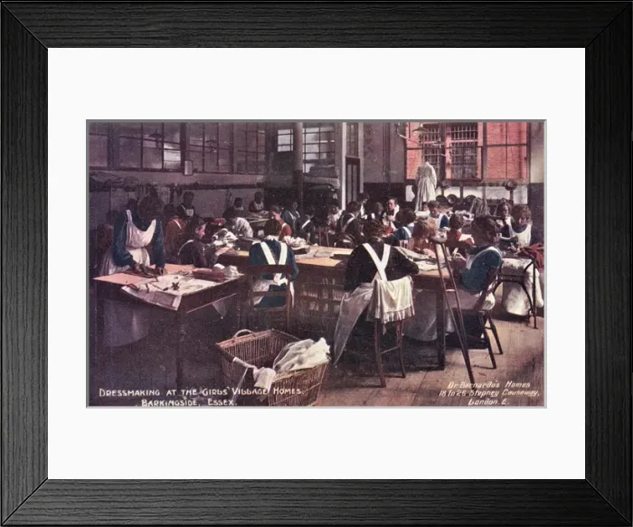 Framed Print : Barnardos Girls Village Home, Barkingside - Dressmaking Framed Print : Barnardos Girls Village Home, Barkingside - Dressmaking