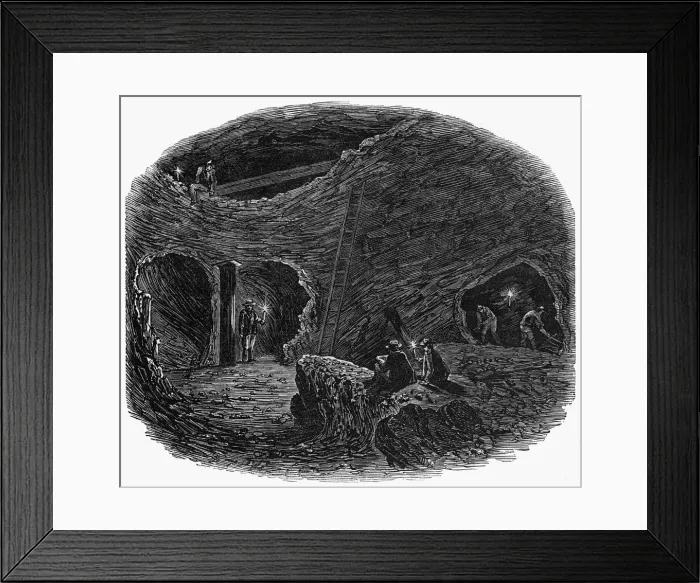 Framed Print : The Burra Burra copper-mine in South Australia Framed Print : The Burra Burra copper-mine in South Australia