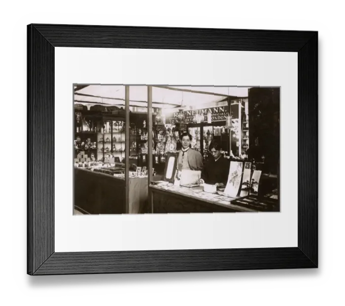 Framed Print : Japanese lacquer postcard artist at work Framed Print : Japanese lacquer postcard artist at work