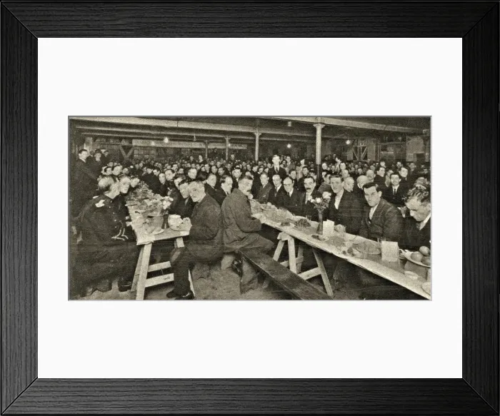 Framed Print : Dinner-time at Church Army Home, Westminster Framed Print : Dinner-time at Church Army Home, Westminster