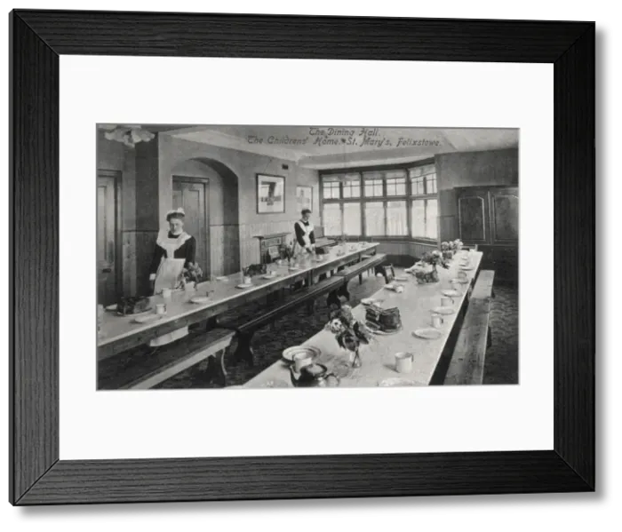 Framed Print : St Marys Waifs and Strays Home, Felixstowe - Dining Hall Framed Print : St Marys Waifs and Strays Home, Felixstowe - Dining Hall