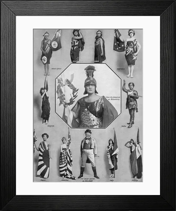 Framed Print : Chu Chin Chow Allied Powers Display at his Majestys Theatre Framed Print : Chu Chin Chow Allied Powers Display at his Majestys Theatre