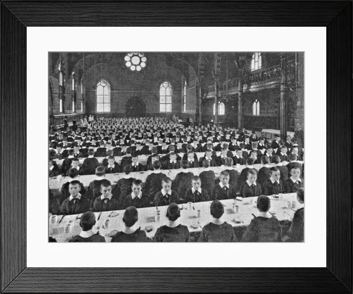Framed Print : London Orphan Asylum, Watford - Dining Hall Framed Print : London Orphan Asylum, Watford - Dining Hall