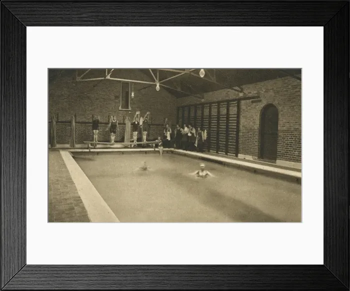 Framed Print : London Orphan Asylum, Watford - Girls in Swimming Pool Framed Print : London Orphan Asylum, Watford - Girls in Swimming Pool