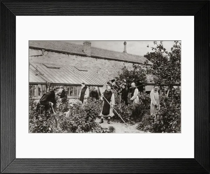 Framed Print : Monks at Work, Mount St Bernards Abbey Framed Print : Monks at Work, Mount St Bernards Abbey