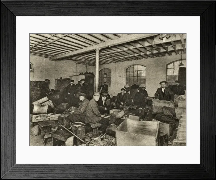 Framed Print : Men Chop Firewood at Morning Post Embankment Home Framed Print : Men Chop Firewood at Morning Post Embankment Home