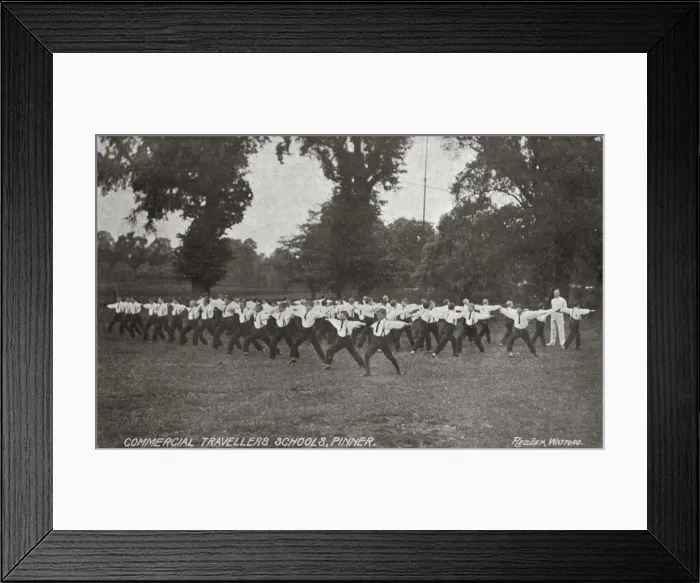 Framed Print : Commercial Travellers Schools, Pinner - Boys Drill Framed Print : Commercial Travellers Schools, Pinner - Boys Drill