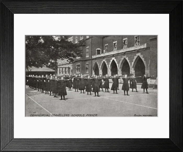 Framed Print : Commercial Travellers Schools, Pinner - Girls Drill Framed Print : Commercial Travellers Schools, Pinner - Girls Drill