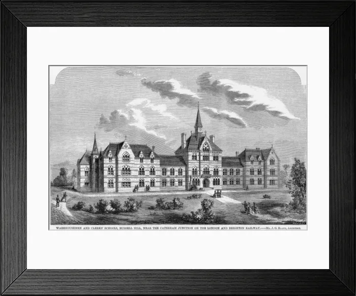 Framed Print : Warehousemen, Clerks and Drapers Schools, Purley Framed Print : Warehousemen, Clerks and Drapers Schools, Purley