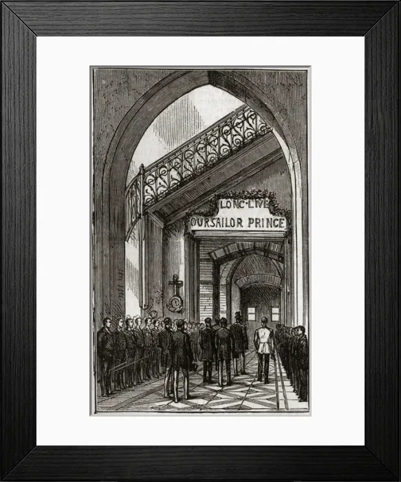 Framed Print : Liverpool Seamens Orphanage Opening Royal Party at Entrance Framed Print : Liverpool Seamens Orphanage Opening Royal Party at Entrance