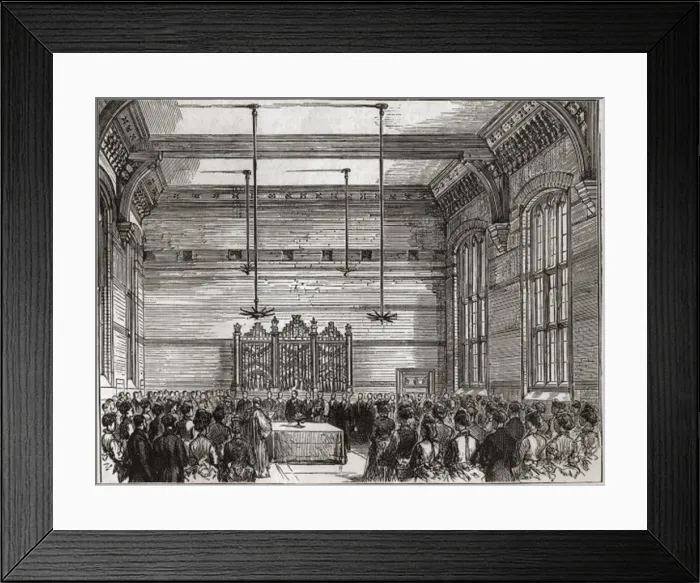 Framed Print : Liverpool Seamens Orphanage - Opening Ceremony in Dining Ha Framed Print : Liverpool Seamens Orphanage - Opening Ceremony in Dining Ha