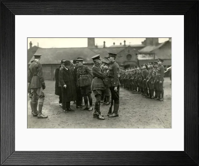 Framed Print : Cadet Inspection, poss. at Bradwall Training School, Holmes Framed Print : Cadet Inspection, poss. at Bradwall Training School, Holmes