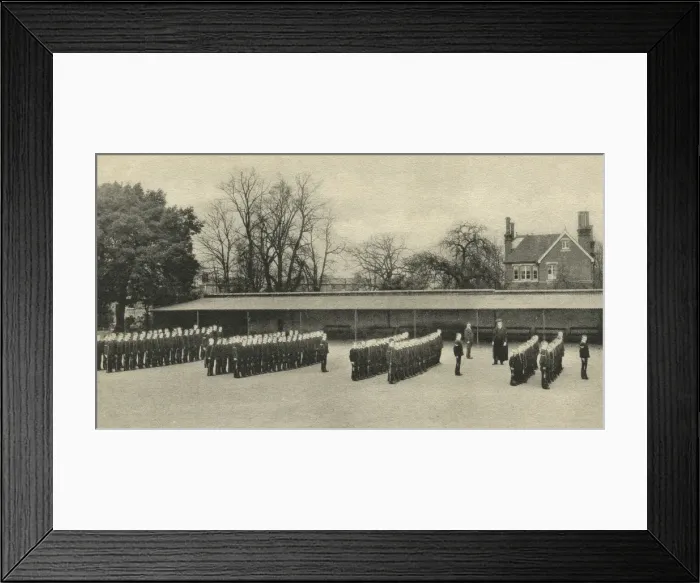 Framed Print : Metropolitan Police Orphanage, Twickenham - Boys at Drill Framed Print : Metropolitan Police Orphanage, Twickenham - Boys at Drill