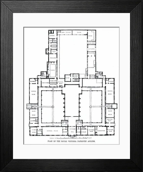Framed Print : Royal Victoria Patriotic Asylum, Wandsworth - Plan Framed Print : Royal Victoria Patriotic Asylum, Wandsworth - Plan