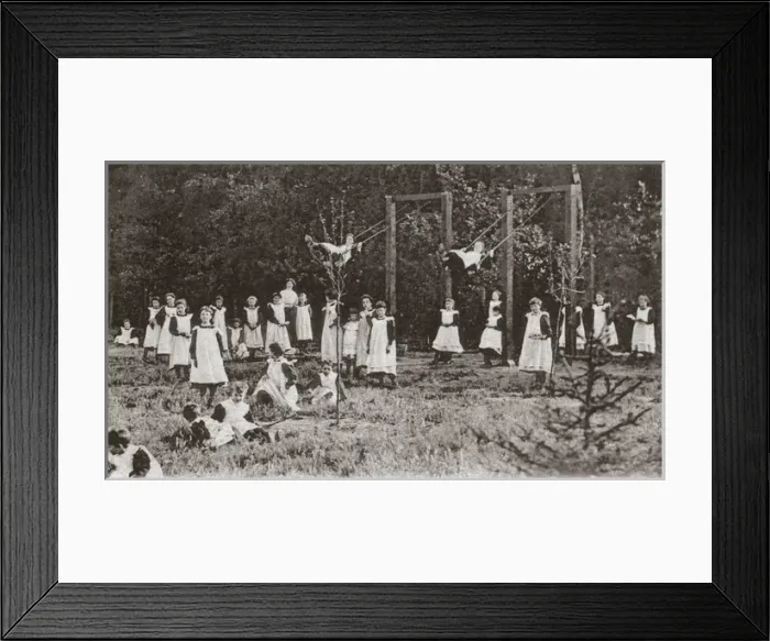 Framed Print : London & South-Western Railway Orphanage, Woking - Girls Framed Print : London & South-Western Railway Orphanage, Woking - Girls