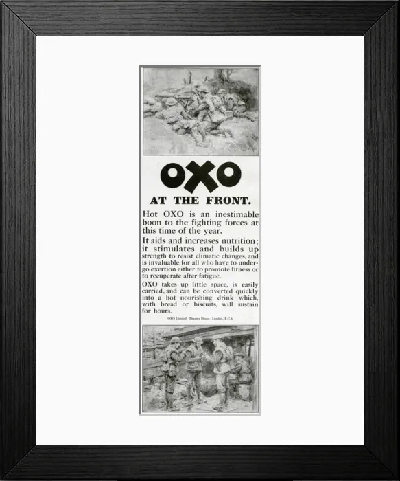 Framed Print : Oxo advertisement, WWI Framed Print : Oxo advertisement, WWI