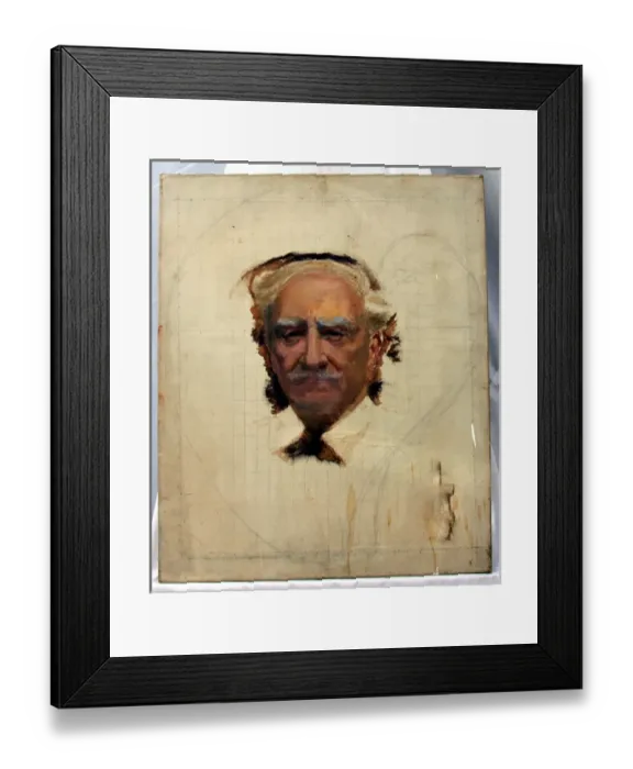 Framed Print : Fortunino Matania - self-portrait Framed Print : Fortunino Matania - self-portrait