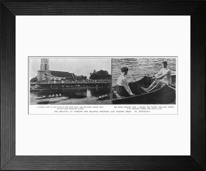 Framed Print : Regatta at Marlow for Blinded Soldiers & Sailors, WW1 Framed Print : Regatta at Marlow for Blinded Soldiers & Sailors, WW1