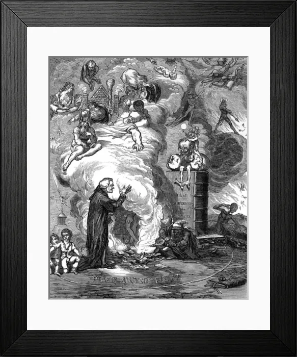 Framed Print : Cartoon, Shakespeare Sacrificed Framed Print : Cartoon, Shakespeare Sacrificed