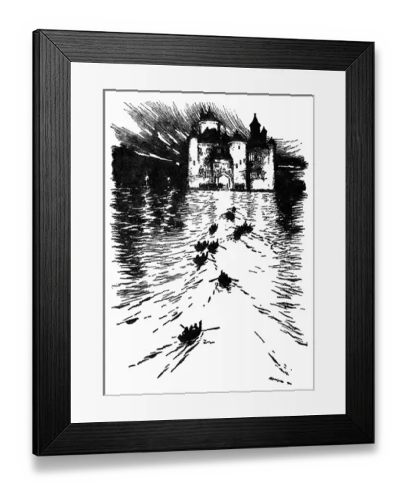 Framed Print : Illustration, The Twelve Dancing Princesses Framed Print : Illustration, The Twelve Dancing Princesses