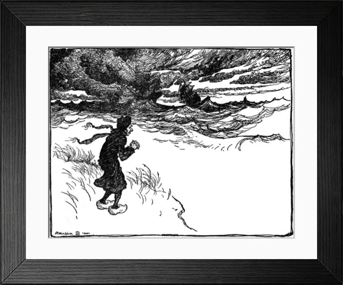 Framed Print : Illustration, The Fisherman and His Wife Framed Print : Illustration, The Fisherman and His Wife