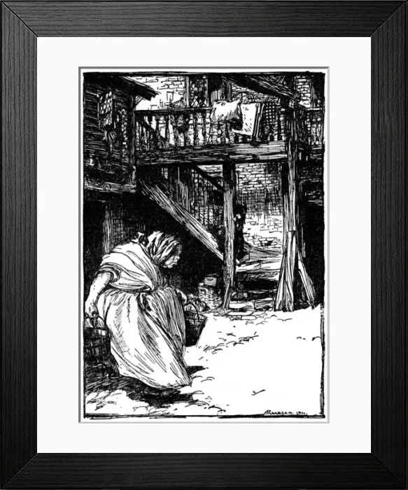 Framed Print : Illustration, Fundevogel Framed Print : Illustration, Fundevogel