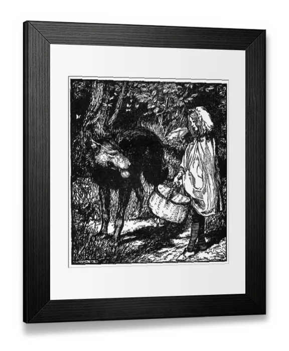 Framed Print : Illustration, Red Riding Hood Framed Print : Illustration, Red Riding Hood