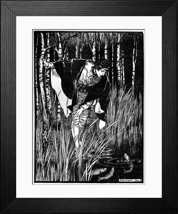 Framed Print : Illustration, The White Snake Framed Print : Illustration, The White Snake