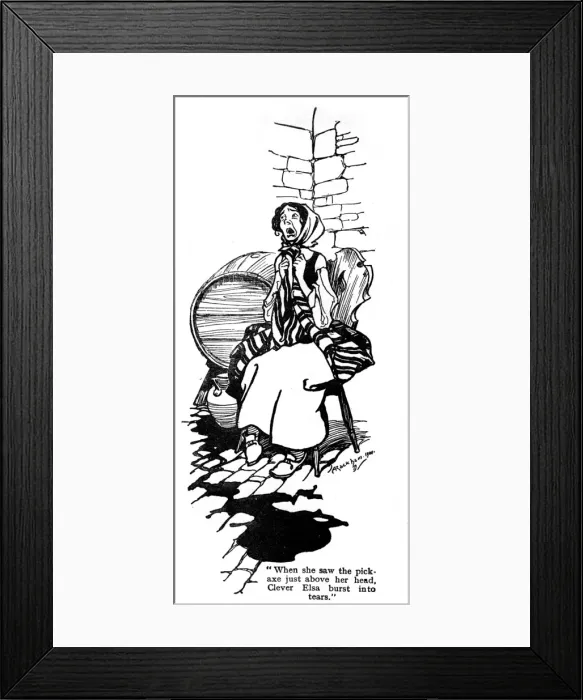 Framed Print : Illustration, Clever Elsa Framed Print : Illustration, Clever Elsa