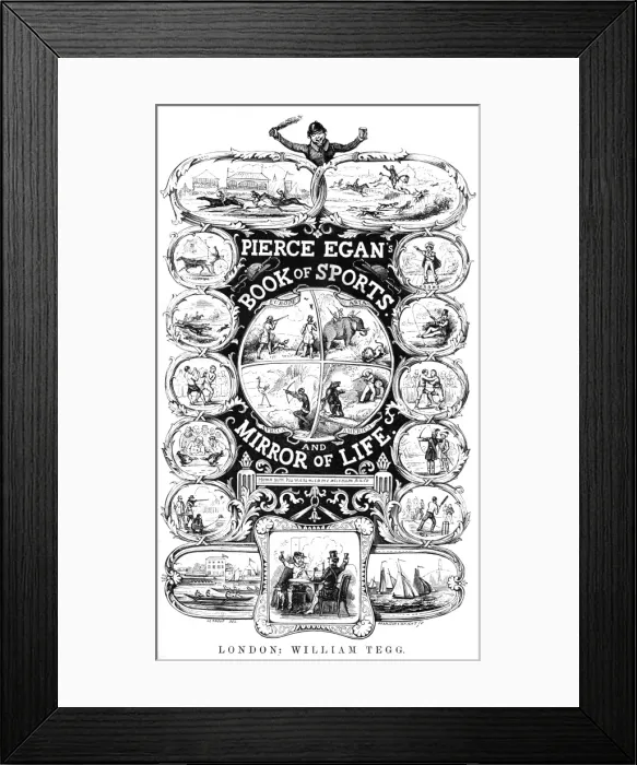 Framed Print : Title page, Pierce Egans Book of Sports Framed Print : Title page, Pierce Egans Book of Sports