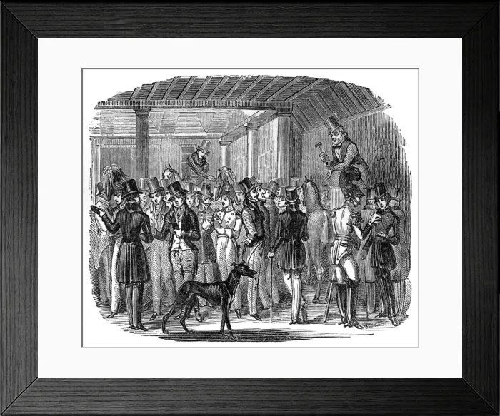 Framed Print : Illustration, Tattersalls after the Derby Race Framed Print : Illustration, Tattersalls after the Derby Race