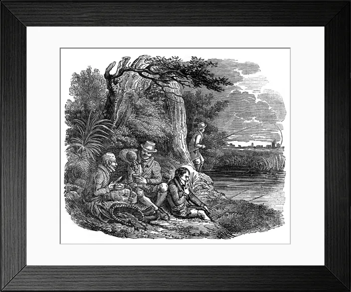 Framed Print : Illustration, The Jolly Anglers Framed Print : Illustration, The Jolly Anglers