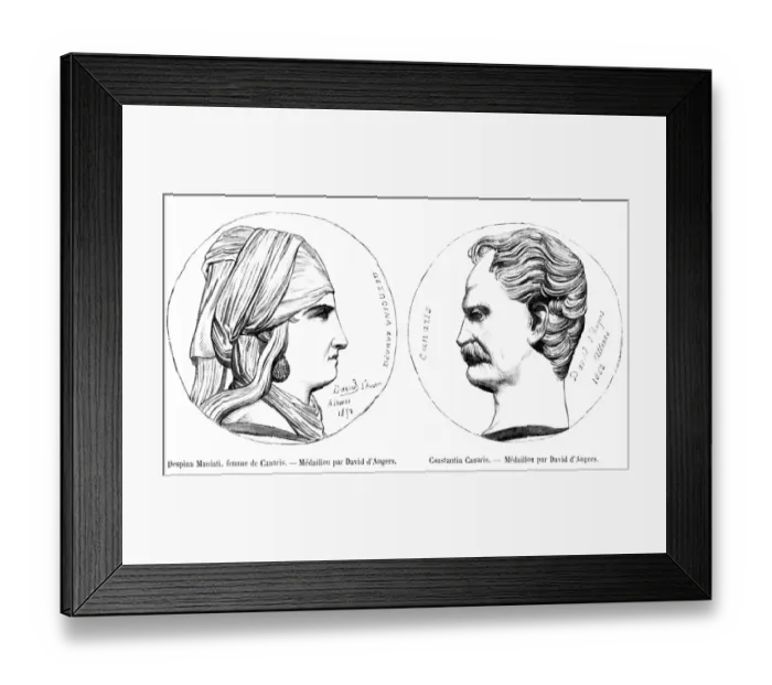 Framed Print : Constantine Kanaris and his wife Despina Framed Print : Constantine Kanaris and his wife Despina