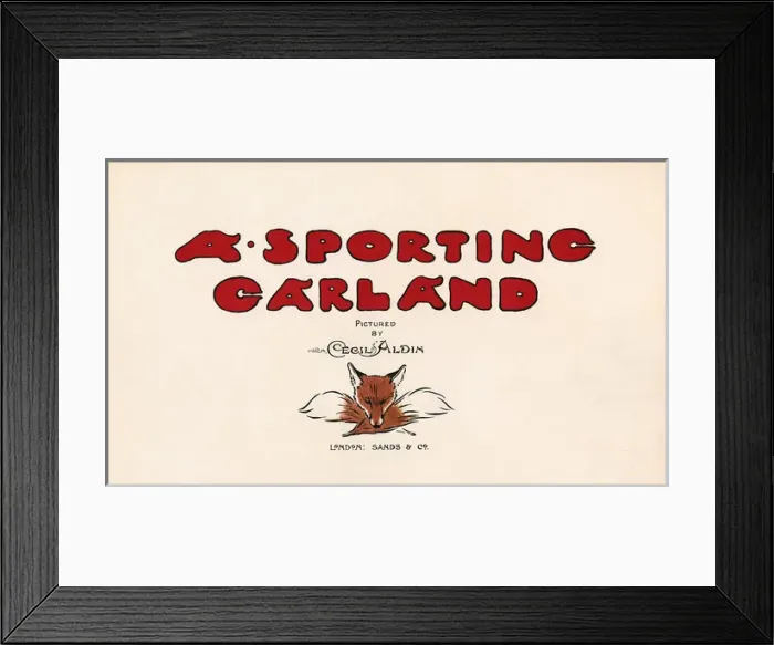 Framed Print : Title page, A Sporting Garland Framed Print : Title page, A Sporting Garland