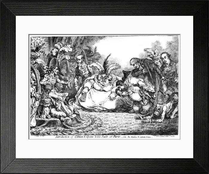 Framed Print : Cartoon, Introduction of Citizen Volpone... at Paris Framed Print : Cartoon, Introduction of Citizen Volpone... at Paris