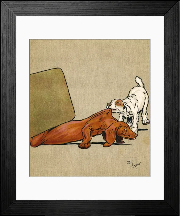 Framed Print : Illustration, Merry and Bright, by Cecil Aldin Framed Print : Illustration, Merry and Bright, by Cecil Aldin