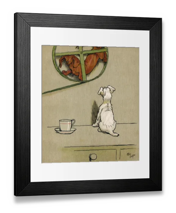 Framed Print : Illustration, Merry and Bright, by Cecil Aldin Framed Print : Illustration, Merry and Bright, by Cecil Aldin