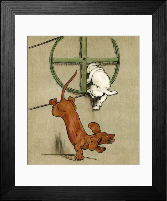 Framed Print : Illustration, Merry and Bright, by Cecil Aldin Framed Print : Illustration, Merry and Bright, by Cecil Aldin